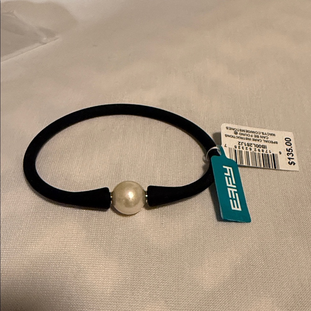 Effy Black Bracelet with Pearl Accent